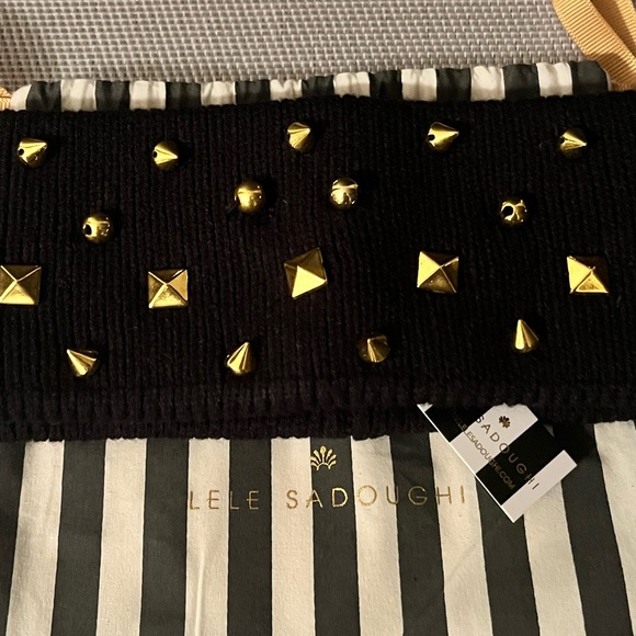 ❌ON SALE❌LELE SADOUGHI NWT AUTHENTIC JET 14K GOLD-PLATED STUDDED EAR WARMER - Picture 11 of 13